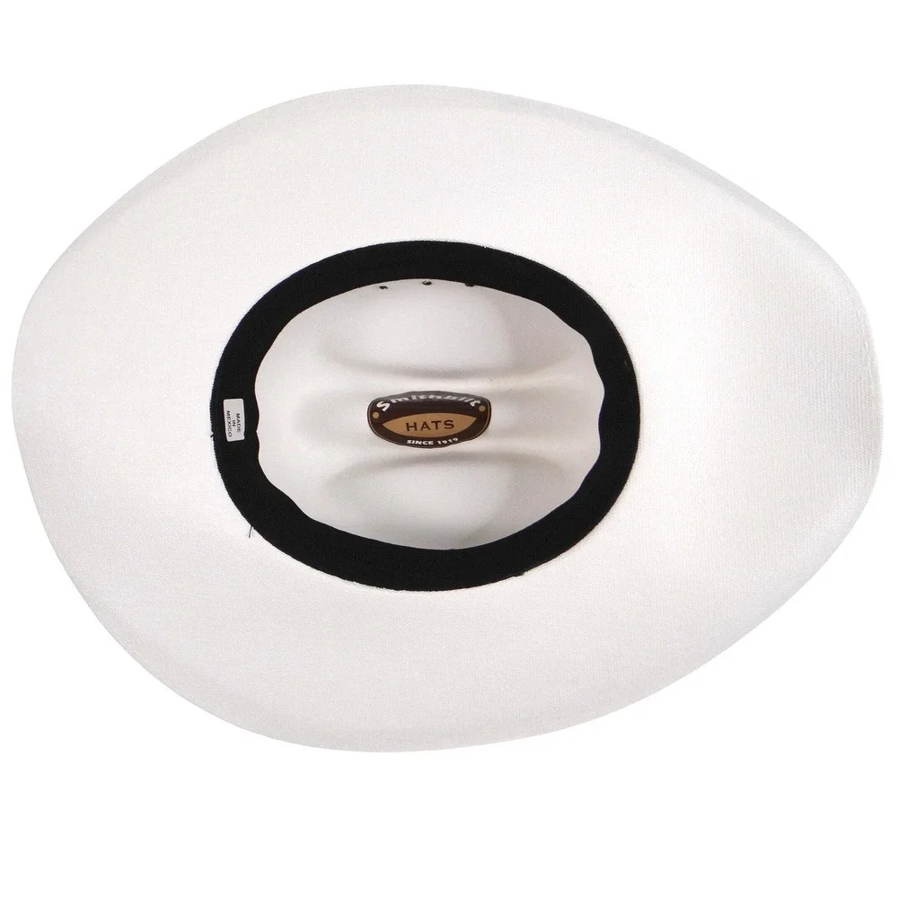 Smithbilt White‎ Straw Cowboy Hat Cattleman Crease Wide Brim Western Hat 2182